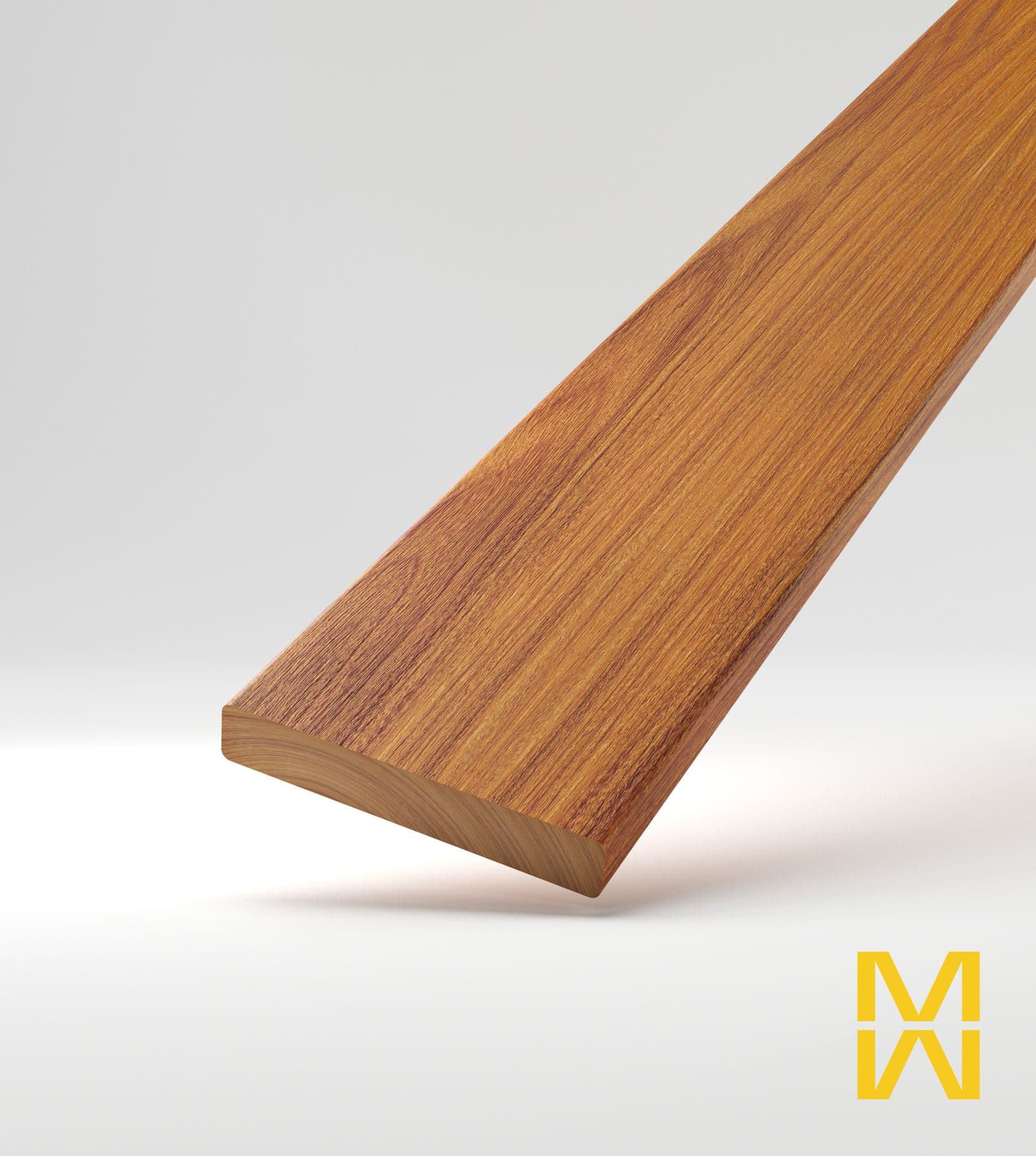 Cumaru hardwood board ready for profiling and finishing